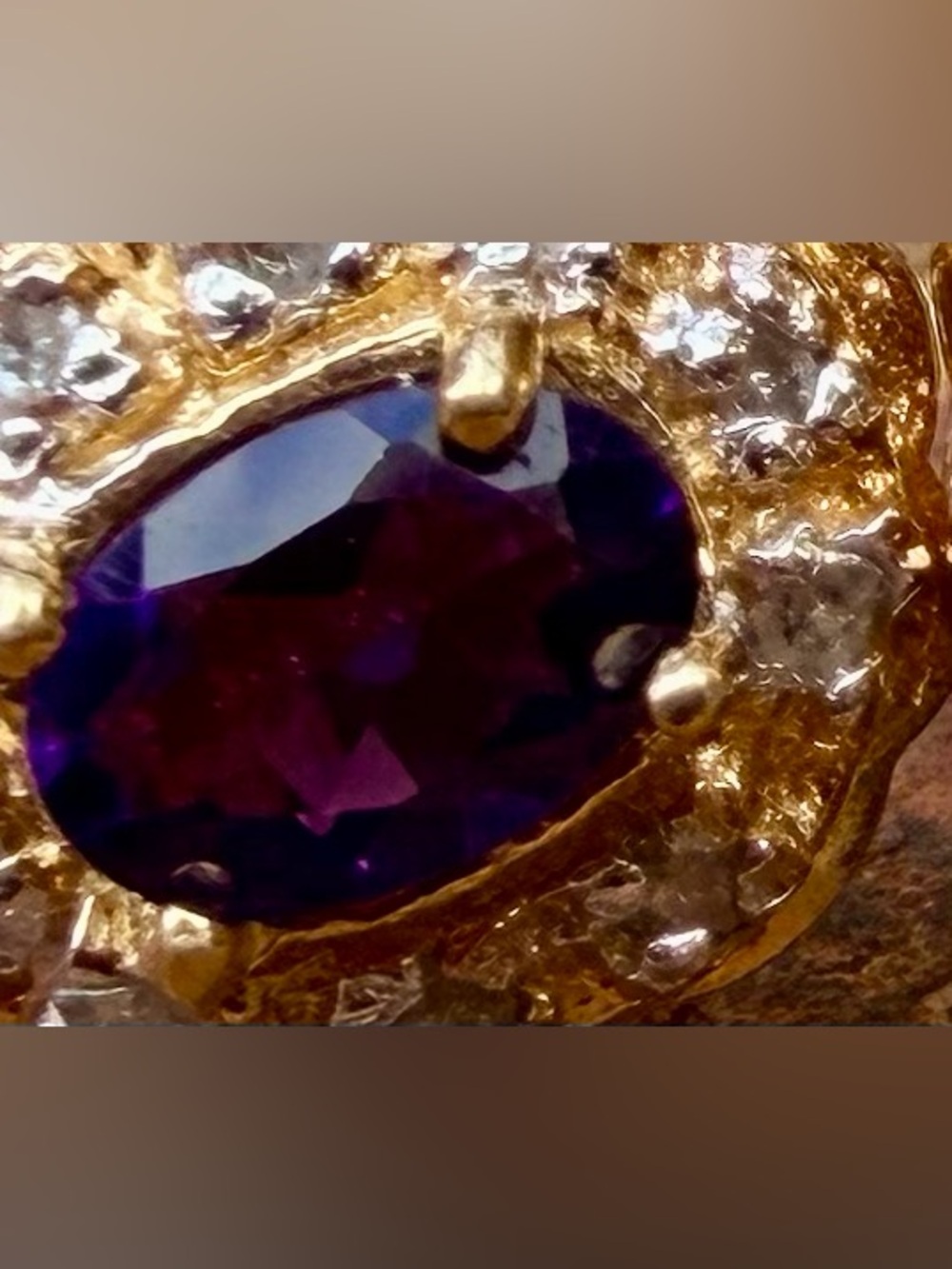 Amethyst & Diamond Earrings 18K Gold Over Sterling Silver 1.90 CTW - Picture 12 of 13